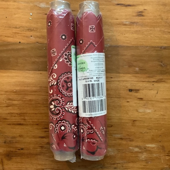 Waverly Red Bandanna New Old Stock Wallpaper Boder - Picture 1 of 2